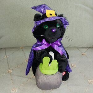 Animated Black Cat Plush Sings Witch Dr Moves Eyes Light Up 2010 Jo-Ann Stores